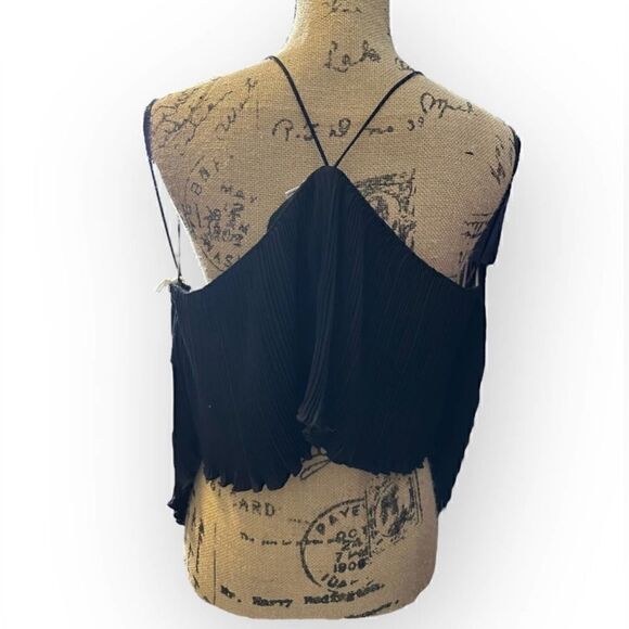 Good American NWT Plissé Crop Top in Black Size XXL - Picture 8 of 11